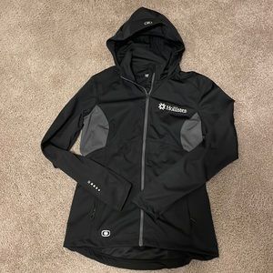 Ogio womens performance running jacket black grey small